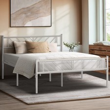 Oikiture Metal Bed Frame Queen Double King Single Size Platform Foundation Bed Frame price