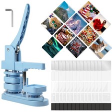Square Photo Magnet Button Maker Kit 2''x2'' Badge Press Machine with 100 Sets Set Square price