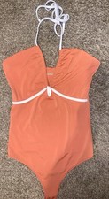 Abercrombie & Fitch Soft A&F Collection Coral Bodysuit Women’s Size M Women's Bodysuit price