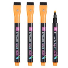 Magnetic Liquid Chalk Markers, 4Pcs Whiteboard Markers with Dry Eraser, Orange Liquid Eraser price