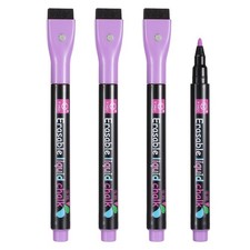 Magnetic Liquid Chalk Markers, 4Pcs Whiteboard Markers with Dry Eraser, Purple Liquid Eraser price