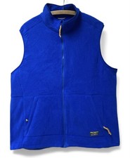 LL Bean Mountain Classic Men's XL Regatta Blue Zip Up Fleece Vest Like New Men's Vest price
