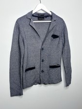 Tailored Originals Men’s  Grey Cotton Jacket Cardigan Size M Casual Smart Style Men's Cardigans price