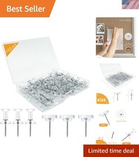 100-Pack Heavy-Duty Tacks and Push Pins – Clear Flat-Head Thumbtacks with Sto... Pins & Thumbtacks price