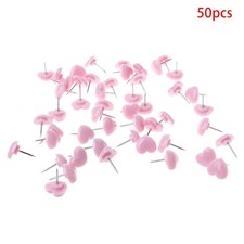 50 Pcs Heart Shape Plastic Quality Colored Push Pins Thumbtacks Office School Pins & Thumbtacks price