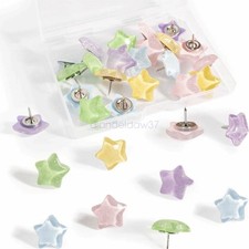 AUS Decorative Push Pins Sparkly Thumbtacks Metal Pin Cork Board Star Push Pins Pins & Thumbtacks price