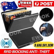 RFID Blocking Stainless Steel Slim Wallet ID Credit Card Holder Protector Purse Wallet (Outdoor) price