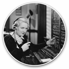 2 x Vinyl Stickers 20cm - Retro Switchboard Operator Vintage Phone Cool Gift #24 Phone Switchboards price