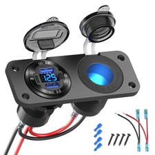 12V USB Marine Switch Panel with Dual QC3.0 Ports and Voltmeter Phone Switchboards price
