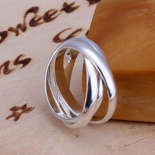 New Women 925 Sterling Silver Filled Net Filigree Fashion Solid Ring Size 5-10 Silver Ring price