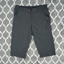 Columbia Capri Pants Women Size 12 Gray Omni Shade Hiking Outdoor Cargo Shorts Shorts & Capri (Outdoor) price