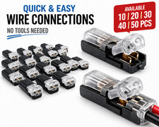 50X Wire Connector Quick Splice Plug-in Lock Cable Joiner 12V 24V  Auto AU 2 Pin Connector price