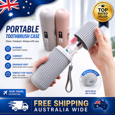 Portable Toothbrush & Toothpaste Holder Case Travel Camping Storage Box Protect Toothbrush Holder price