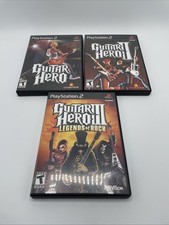 Guitar Hero 1 + 2 + 3 Legends Of Rock PS2 PlayStation 2 Lot Of 3 Games Complete PlayStation 2 - 3 Games price