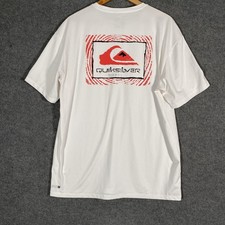 Quiksilver Shirt Mens XL White Ropati Logo Graphic T-Shirt Tee Top Surf Beach Men's Jersey price