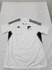 Adidas Men's White Striped Soccer Jersey L V-Neck Short Sleeve Men's Jersey price