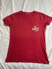 Superdry Surf T Shirt Mens Medium Red Graphic Tee Large Back Print Men's Jersey price