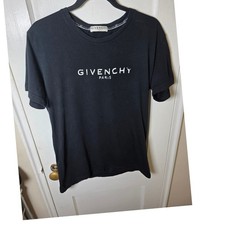 Givenchy Paris Logo T-Shirt Black Slim Fit Cotton BM70K93002 Mens Large Men's Jersey price