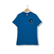 The North Face T Shirt Short Sleeve Mens Blue Logo Size S 100% Cotton Men's Jersey price