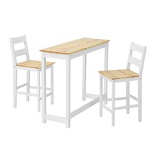 Oikiture 3PCS Bar Set Cafe Table&2 Stools Cafe & Canteen Table Set price