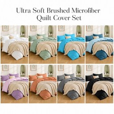 2200TC Luxury Quilt Doona Duvet Cover Set 3 Pcs Soft Pre-Washed Bedding All Size Bedroom Set price