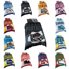 NRL Doona Duvet Cover + Pillowcase Rugby Bedding Set Single Double Queen Bedroom Set price