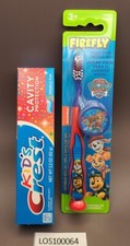 PAW PATROL TOOTHBRUSH CREST BUNDLE Kids Travel Kit Soft Red & Blue NEW / SEALED Baby Toothbrush Case price