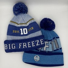 Big Freeze Fight MND Kids Beanie Bundle 10 & 11 AFL Winter Hats with Pom Poms ❄️ Kids' Beanie price