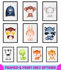 Safari Jungle Animals Nursery Prints Set Baby Kids Room Pictures Wall Art Decor Baby & Kids' Room Set price
