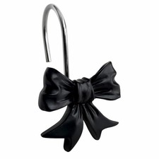 Black Bow Knot Shower Curtain Hooks Rustproof Rings Baby Kids Room Set Baby & Kids' Room Set price