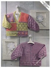Girls cardigan 8 ply copy sampler patchwork jacket newborn to 6 years Girls' Cardigan price