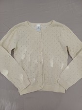 Girls cream sparkly Pointelle Knit Cardigan. Kids Size 7 Girls' Cardigan price