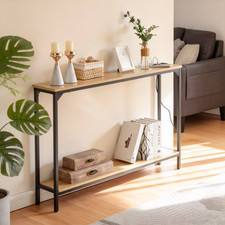Narrow Console Table with 2-Tier Storage Shelf and Charging Station for Entryway Console Furniture price