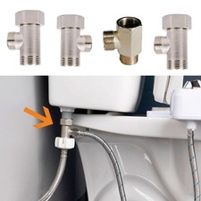 3/8' 1/2' 9/16' 15/16' T Valve Adapter Connector Toilet Seat Bidet Attachment Toilet Adapter price