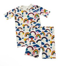 Hanna Anderssen Anderson Kids Pyjamas Sz 12 Two Piece Rainbow Shorts Z5 Girls' Pyjamas price