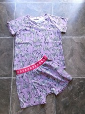 Girl's Bonds Purple & Black Zebras Cotton Knit Summer Pyjamas Size 8 GC Girls' Pyjamas price
