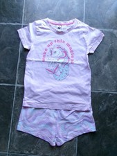 Girl's Unicorn Pink Cotton Knit Summer Pyjamas Size 7 GC Girls' Pyjamas price