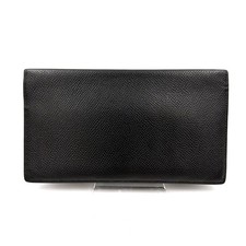 Hermes MC2 Fleming Bifold Long Wallet Epsom Leather Black France Auth Men Unisex Wallet price
