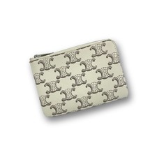 Authentic CELINE Triumph Canvas Coin Purse PVC From Japan Unisex Wallet price