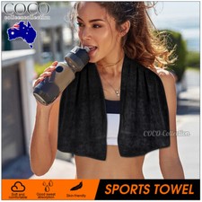 Black Microfiber Towel GYM Sport Footy Travel Camping Swimming Drying Microfibre Beach Towel price