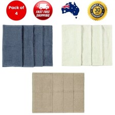 4 Pack Face Washers 100% Cotton Bath Face Towel Soft 30 x 30cm Bulk Face Washers Beach Towel price