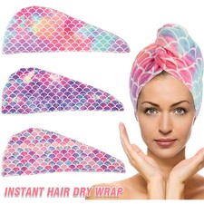 Fast Dry Microfibre Hair Towel Drying Turban Bath Head Wrap Hat Spa Cap AU Stock Beach Towel price