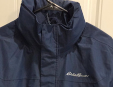 Eddie Bauer Men's Medium WeatherEdge Blue Rain Jacket Men's Raincoat price