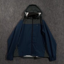 Frogg Toggs Jacket Mens Large Blue Hooded Rain Coat Full Zip Lightweight Pockets Men's Raincoat price