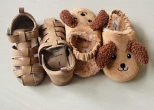 Anko Toddler Boy’s Shoe Bundle Cage Sandals & Slippers Size 9 AU Light Brown Boys' Slippers & Sandals price
