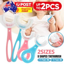 Baby Toothbrush U-shaped Silicone Brush Head Oral Cleaning Teeth For Kids AU Baby Toothbrush price