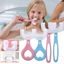 Baby Toothbrush U-shaped Silicone Brush Head Cleaning Teeth for Kids 2-12 Year Baby Toothbrush price