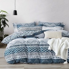 Single/KS/Double/Queen/King/Super K Soft Quilt/Duvet Cover Set-Blue Waves Duvet Cover Set price