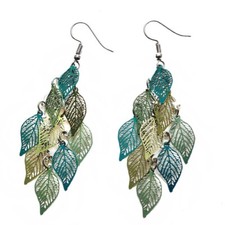 Summer Colors Boho Vacation Jewellery Hollow Leaves Tassels Dangle Earrings Costume Earrings price