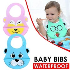 Baby Feeding Bib Apron Smock Silicon Waterproof Easy Clean 0-6 Toddler Kid Feeding Bib price